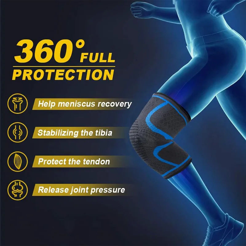 1Pcs Cycling Knee support Motorcycle Protective kneepad Sports Running Breathable Kneepad Elastic Nylon Compression Protect | Автомобили и