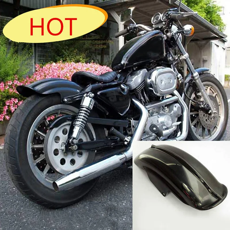 For Harley Bobber Chopper Black Universal Motorcycle Rears Fender Mudguard New |
