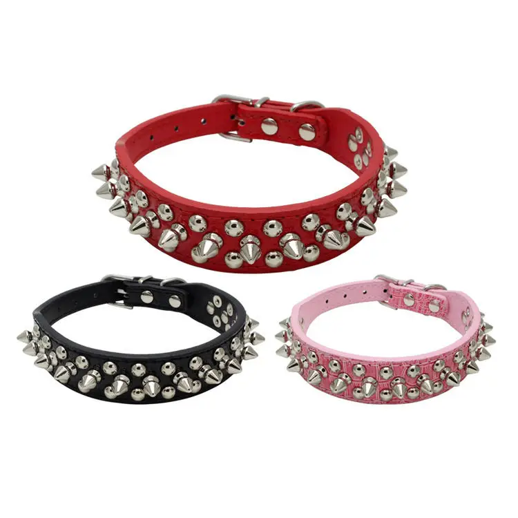 

Anti-Tearing Pet Dog Collar Rivet Collar Imitation Leather Dog Leash Pet Supplies Teddy Puppy Collar Supplies