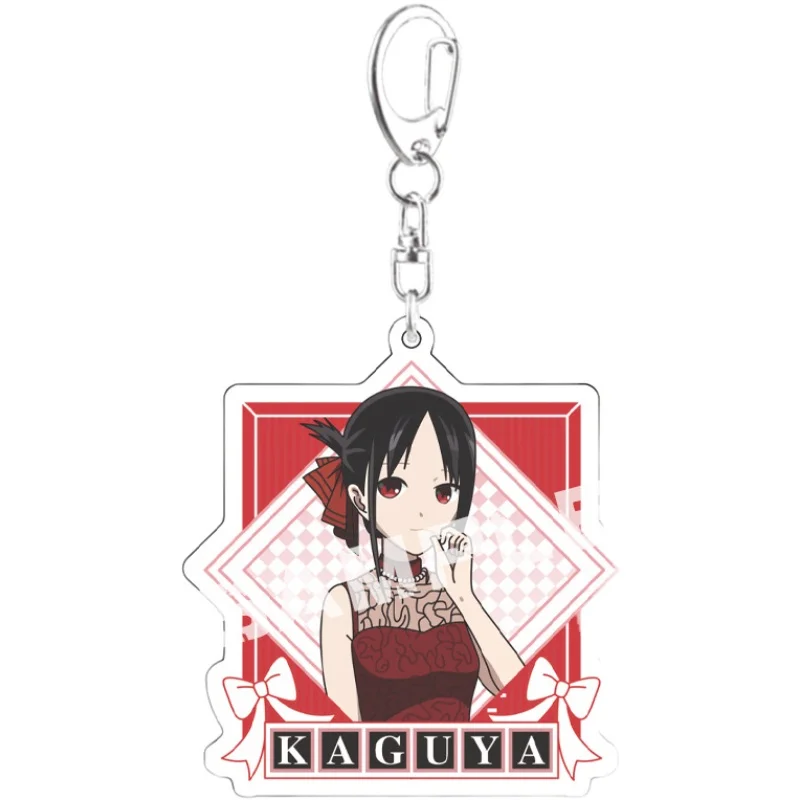 

Kaguya-sama: Love Is War Anime Shinomiya Kaguya Fujiwara Chika Keychain Keyrings Acrylic Double Sided Backpack Pendant Xmas Gift