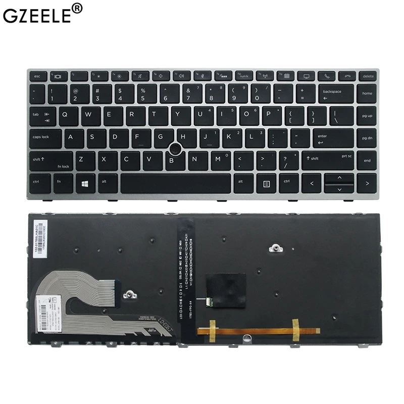 НОВЫЙ США Клавиатура ноутбука для HP EliteBook 840 G5 846 G5 745 G5 с Мышь точка L14378-001 L11307-001 US клавиатура ноутбука с подсветкой - изображение