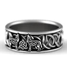 Скандинавская мифология викингов, мужское кольцо с гигантским волком, тотемный волк, модное кольцо унисекс в стиле хип-хоп, подарок в стиле панк