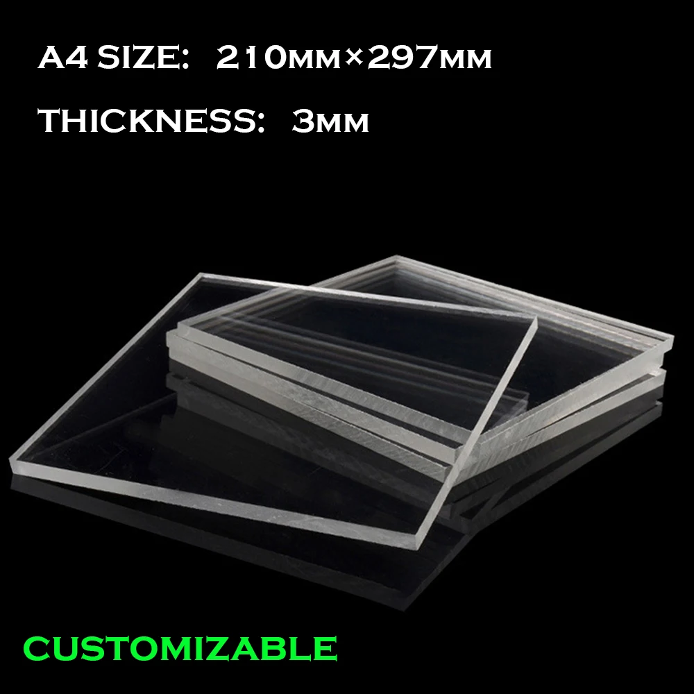 

1-10mm thickness 297x210mm A4 acrylic board Clear Transparent Extruded Plexiglass Sheet organic polymethyl methacrylate