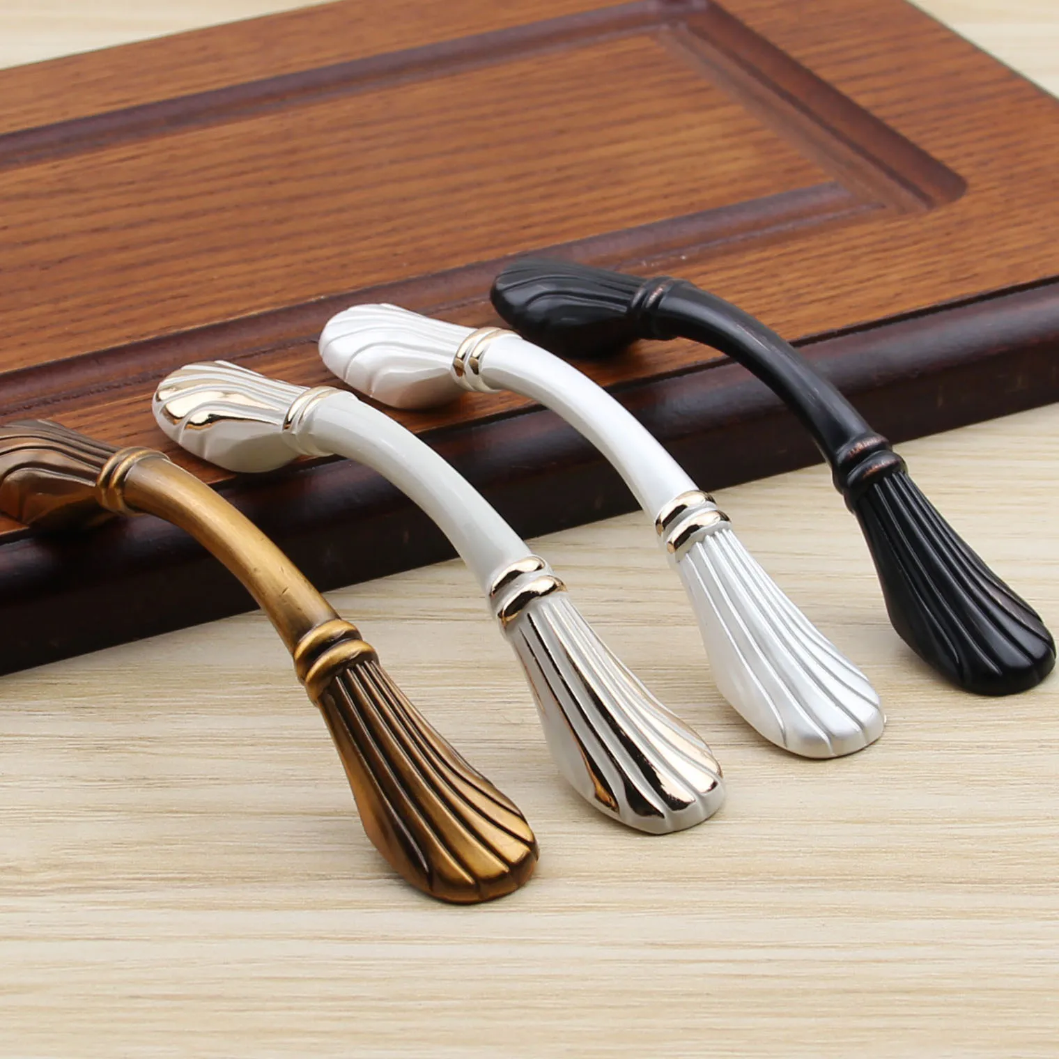 Цинковые ручки для шкафа Aolly цвета слоновой кости антикварная кухонная дверь