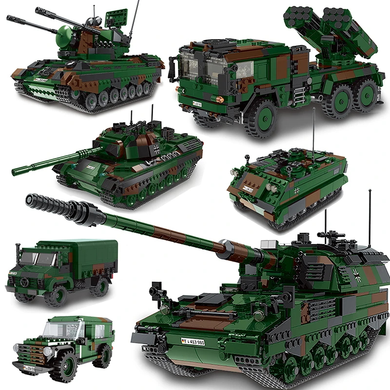 Новинка Xingbao Германия Военная армейская серия Leopard 1 танк PZH2000 Cannon Ларс 2 ракетная