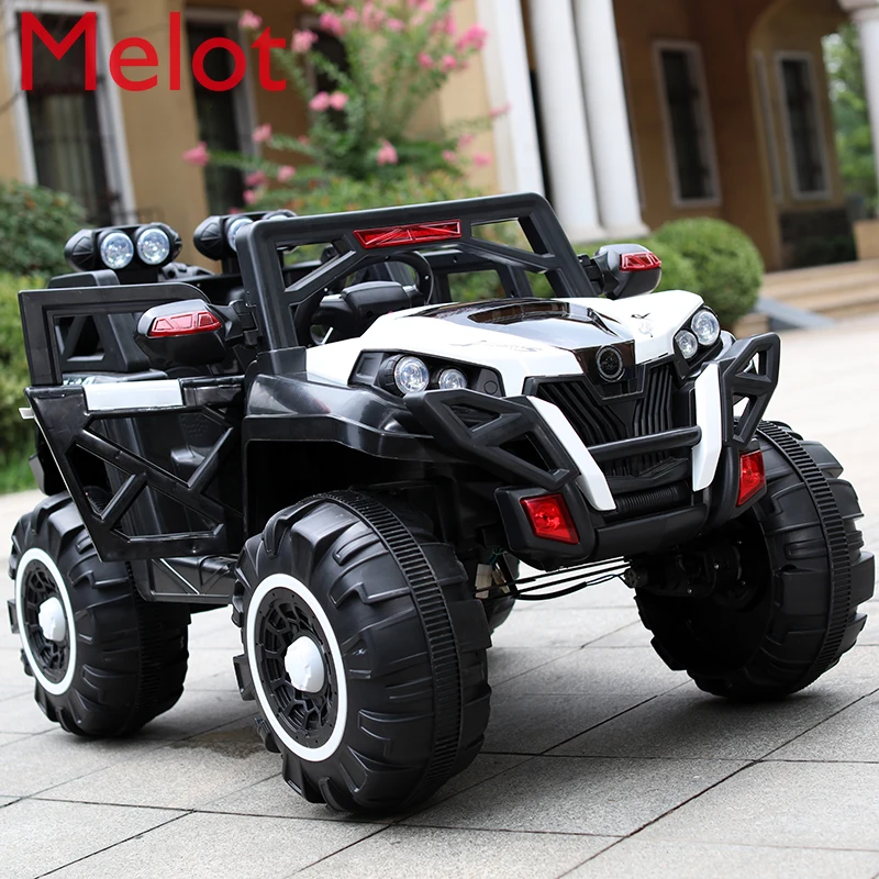 Beste Kinderen Elektrische Auto Vierwielaandrijving Draagbare Volwassen Speelgoed Auto Vierwielaandrijving Off-Road Voertuig Dubbele Baby Elektrische Auto Kinderwagen