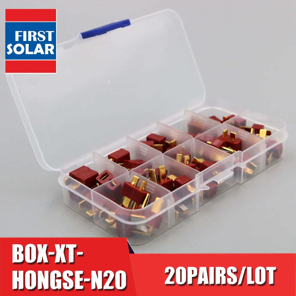 20 парт/кор. T образный разъем красного и черного цвета для аккумулятора Lipo RC