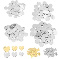20pcs 6 35mm stainless steel charms round dog tag pendant stamping blanks pendants for necklaces diy jewelry making wholesale