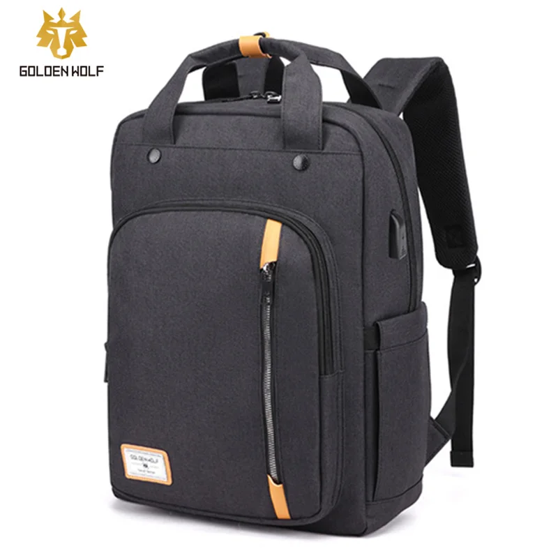 Мужской Дорожный рюкзак Goloen Wolf для ноутбука Подростковая школьная сумка отдыха