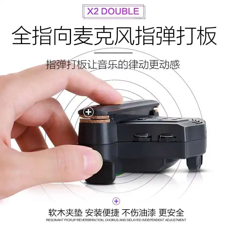 Звуковая акустическая гитара DOUBLE G0 пикапы для хора с задержкой реверберации