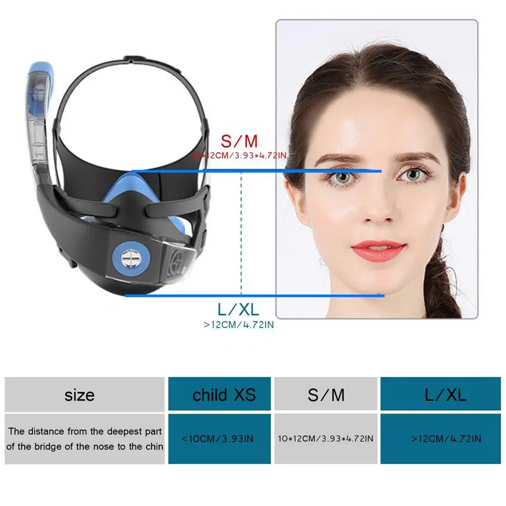 

Diving Snorkeling Face Cover Full Face Protector Anti Fog Waterproof Swimming Equipment Anti-Leak Swimming Scuba Covers