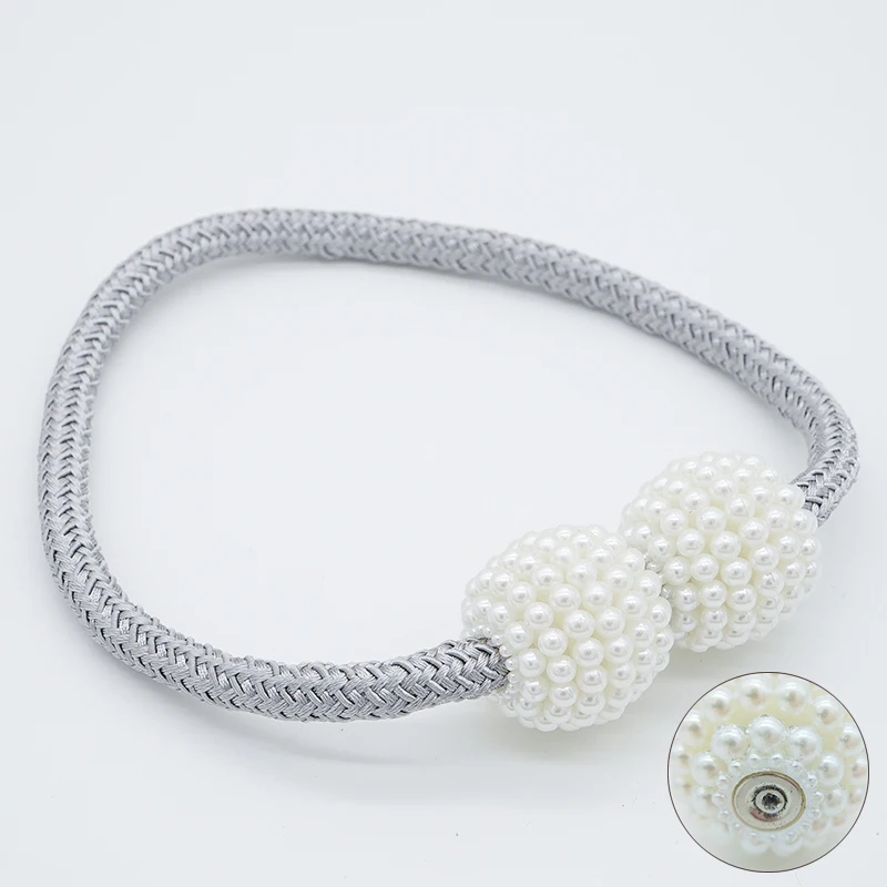 

European-style Curtains for Living Room Bedroom Curtain Clip Strong Magnetic Iron Stone Tassel Buckle Belt Creative Simple Tie