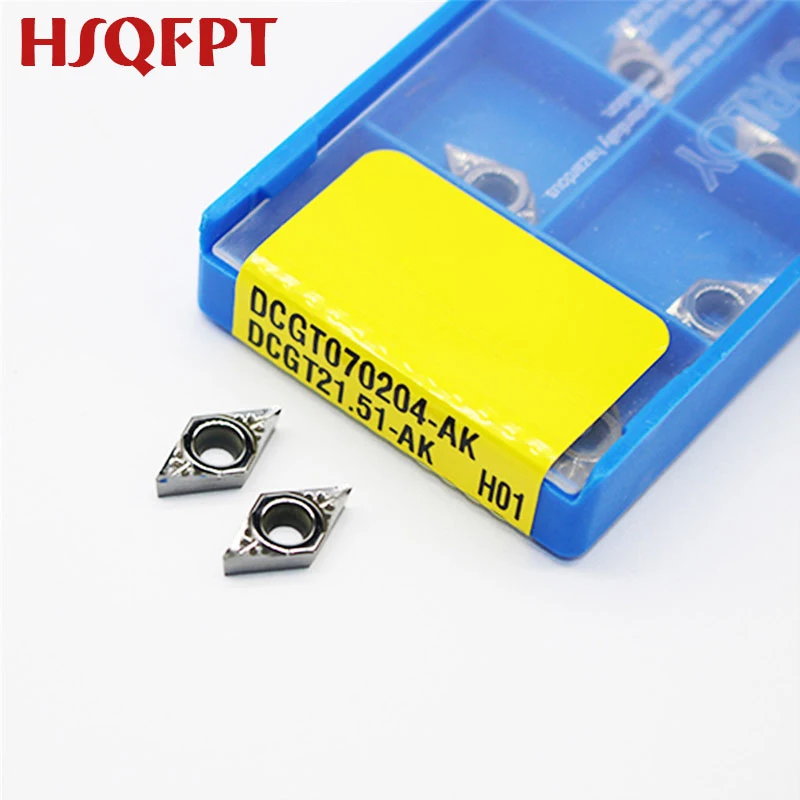 10 шт. DCGT070202 DCGT070204 AK H01 алюминий токарная вставка режущее лезвие режущий