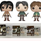 Nendoroid Attack on фигурка Титан Ackerman Levi 235 20 Эрен джагер 21 Mikasa Ackerman экшн-фигурка Rival rivai коллекционная игрушка