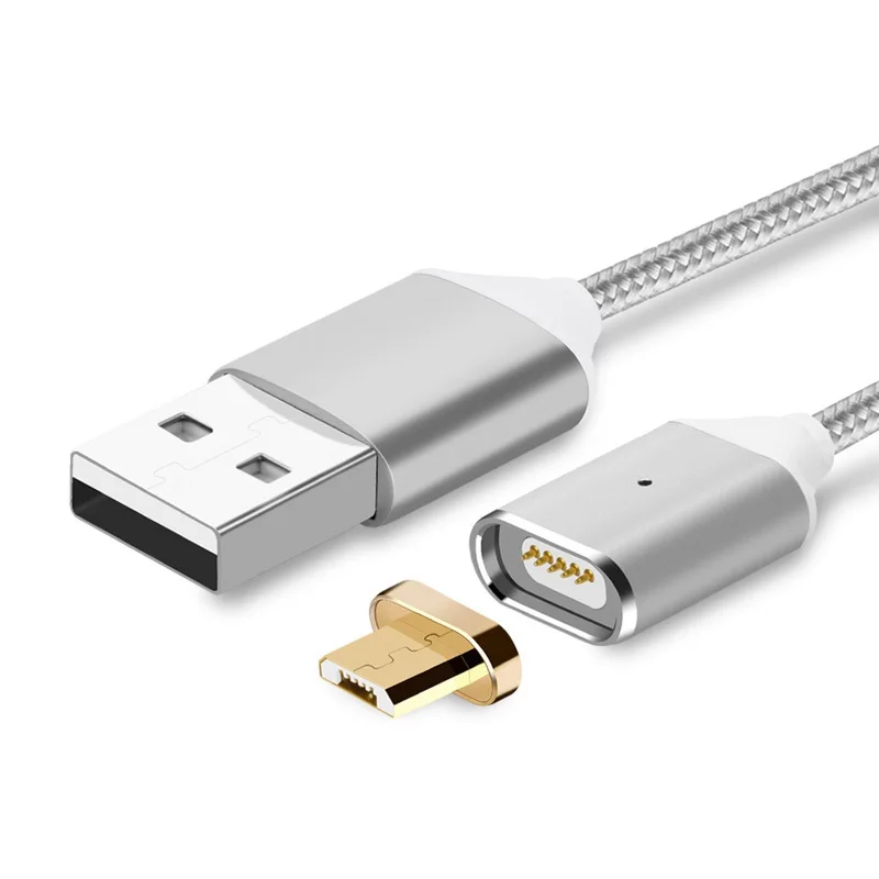 Магнитный нейлоновый Плетеный Micro USB кабель для быстрой зарядки и синхронизации