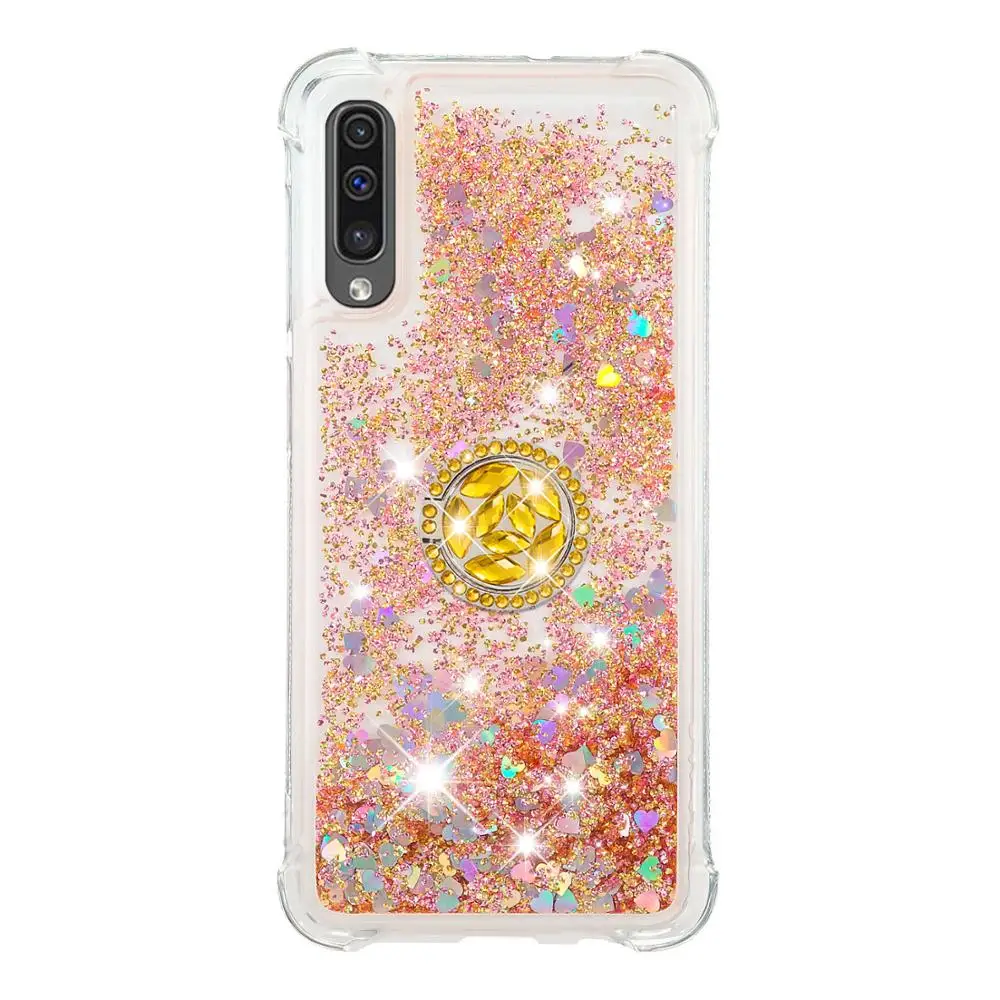 Для samsung Galaxy A50 чехол для телефона Блестящий зыбучий песок жидкость поплавок