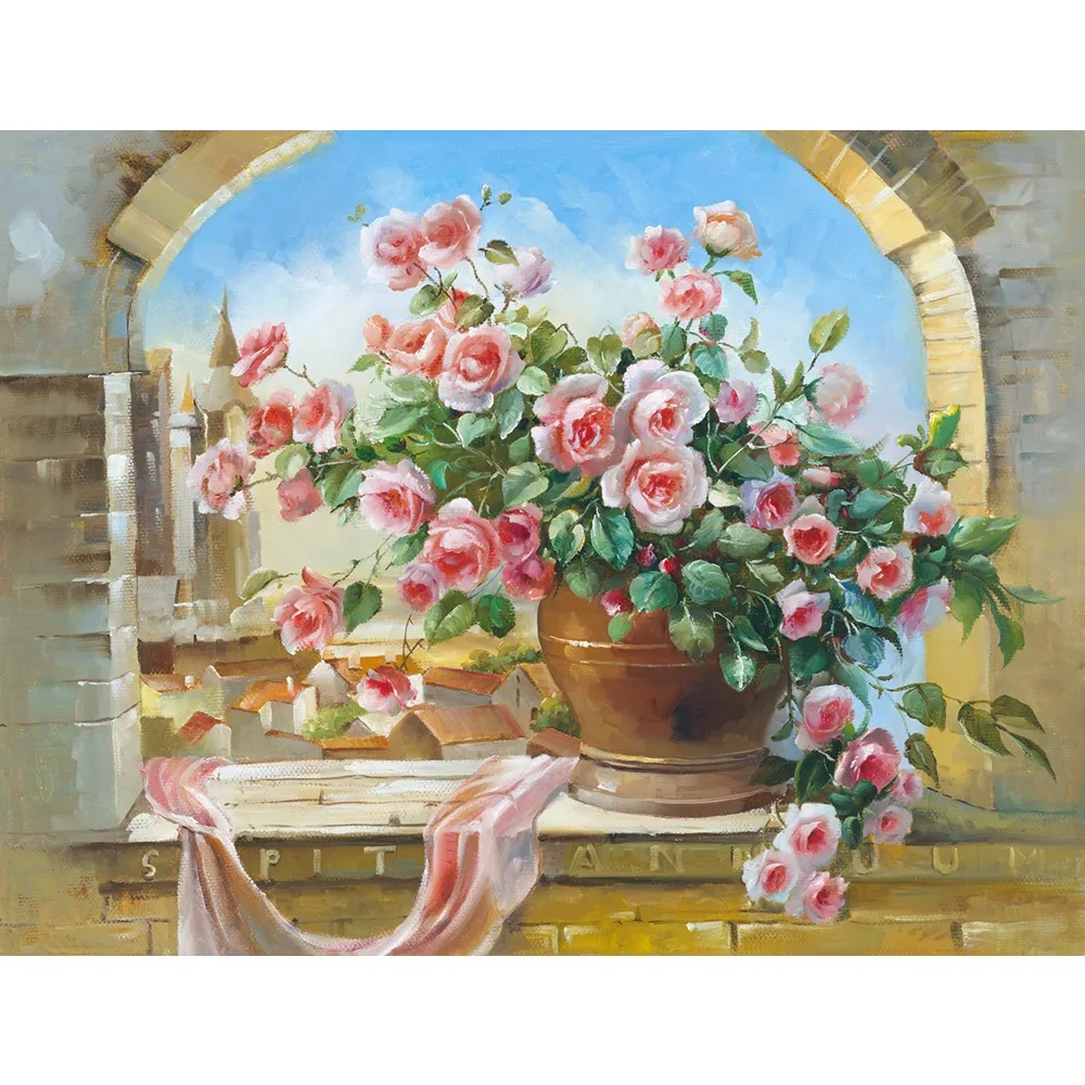 

Flowers 3D Art Reproduction Canvas Prints Frameless for Living Room Decoration