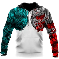 tessffel japan samurai tattoo 3d printed new mens sweatshirt harajuku zipper hoodie casual unisex jacket pullover style 2