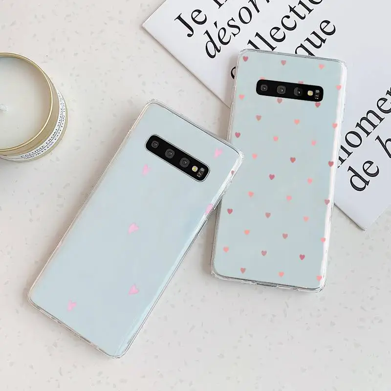 

Cute Smile love Phone Case Transparent For Samsung Galaxy A S Note 9 11 10 51 50 71 70 80 20 21 30s ultra plus