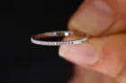 Посеребренные циркониевые штабелируемые кольца вечности для женщин, простое тонкое обручальное кольцо для свадебной вечеринки, ювелирные изделия