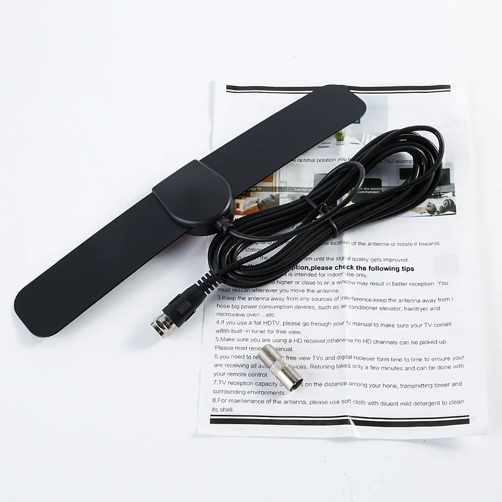 

HD TV Digital TV Antenna 25DB High Gain Indoor Aerial Signal Amplified Thin Film Antenna Digital Amplifier Digital TV Antenna