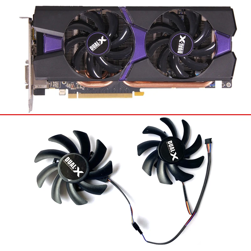 

2PCS FDC10H12S9-C 85MM 4PIN HD6850 Cooling Fan For sapphire Dual-X HD6850 HD6970 HD7870 2G HD7950 HD7970 R9 390 R9 285 Fans