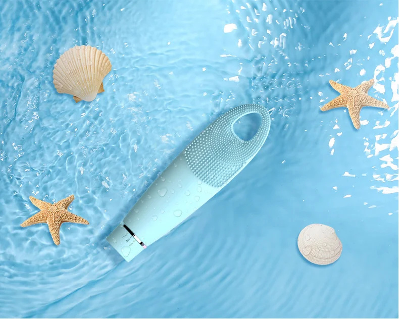 Ультразвуковой вибрационный очиститель для лица водонепроницаемый силиконовый