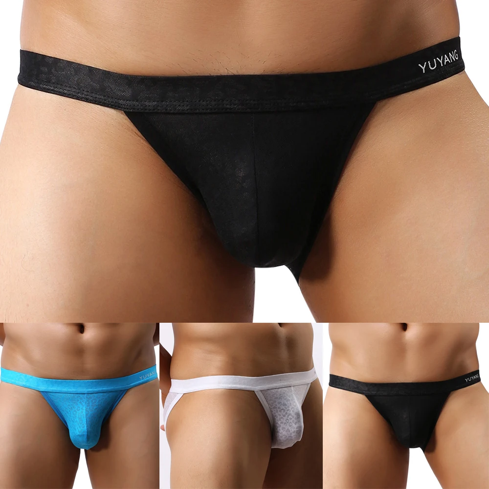 

Men's Sexy Low Rise Briefs Thong T-Back G-String Breathable Lingerie Underpants Men's Underwear Jacquard Thong