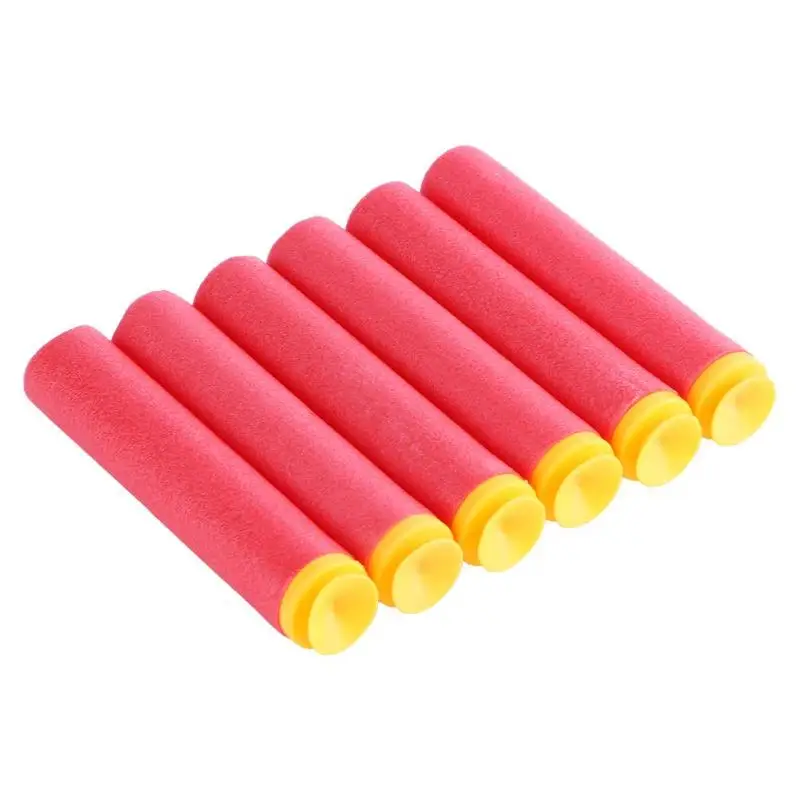 6pcs Sucker 6/10/100 шт для Nerf пули Ева Мягкий дырочку головы 7,2 см повторная зарядка пуль для игры в Дартс для Nerf игрушечный пистолет аксессуары для Nerf бластеры - Цвет: 6pcs Sucker
