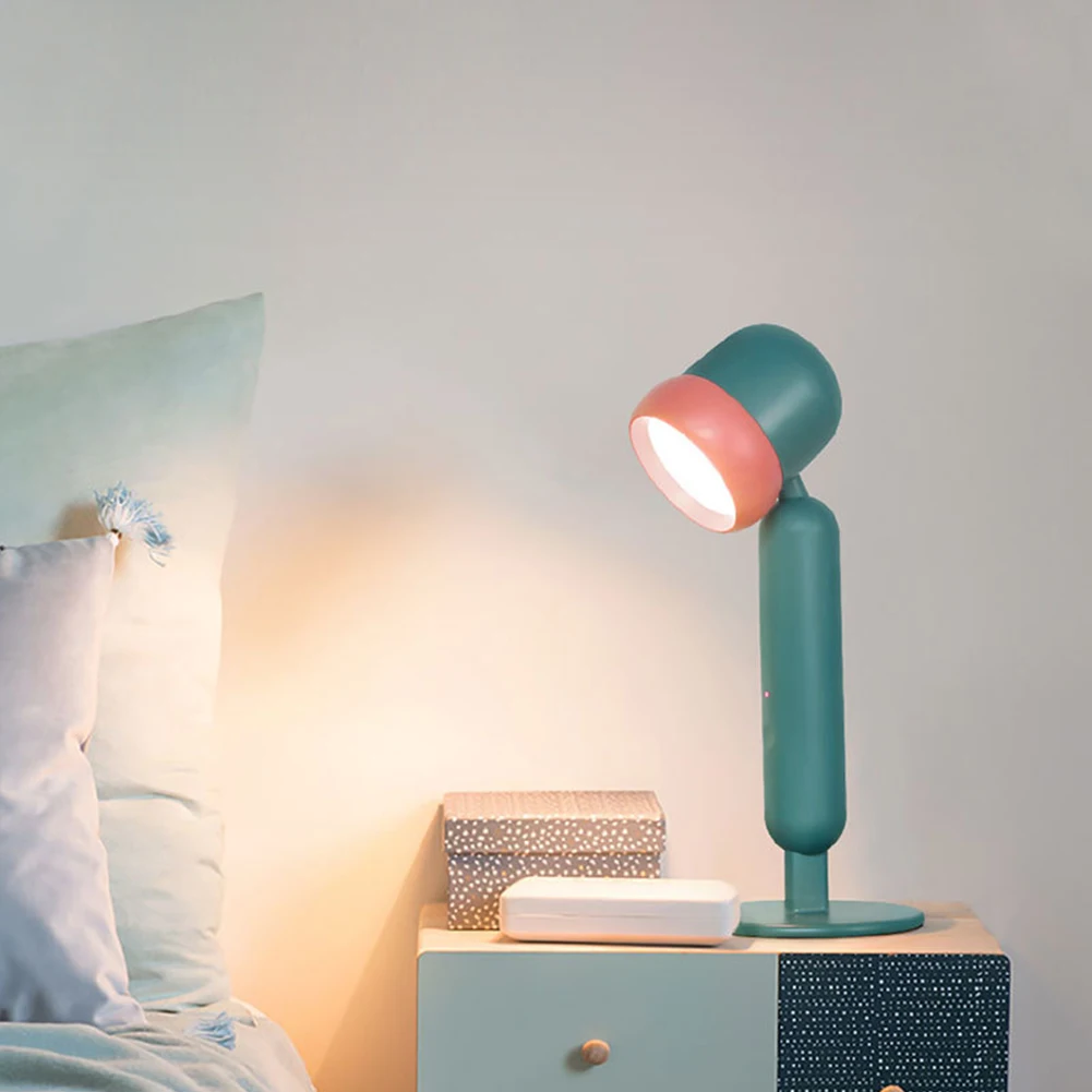 

Study Bedside Night Reading Adjustable Angle USB Rechargeable Home Decor Portable Living Room Stepless Dimmable Table Lamp