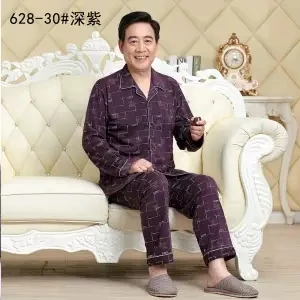 Кардиган, пижама для мужчин, набор, хлопок, весна, Пижама для мужчин, одноцветная, с длинным рукавом, пижама для мужчин, осень, с отложным воротником, Пижама для мужчин, L, XL, XXL, XXXL - Цвет: men pyjama
