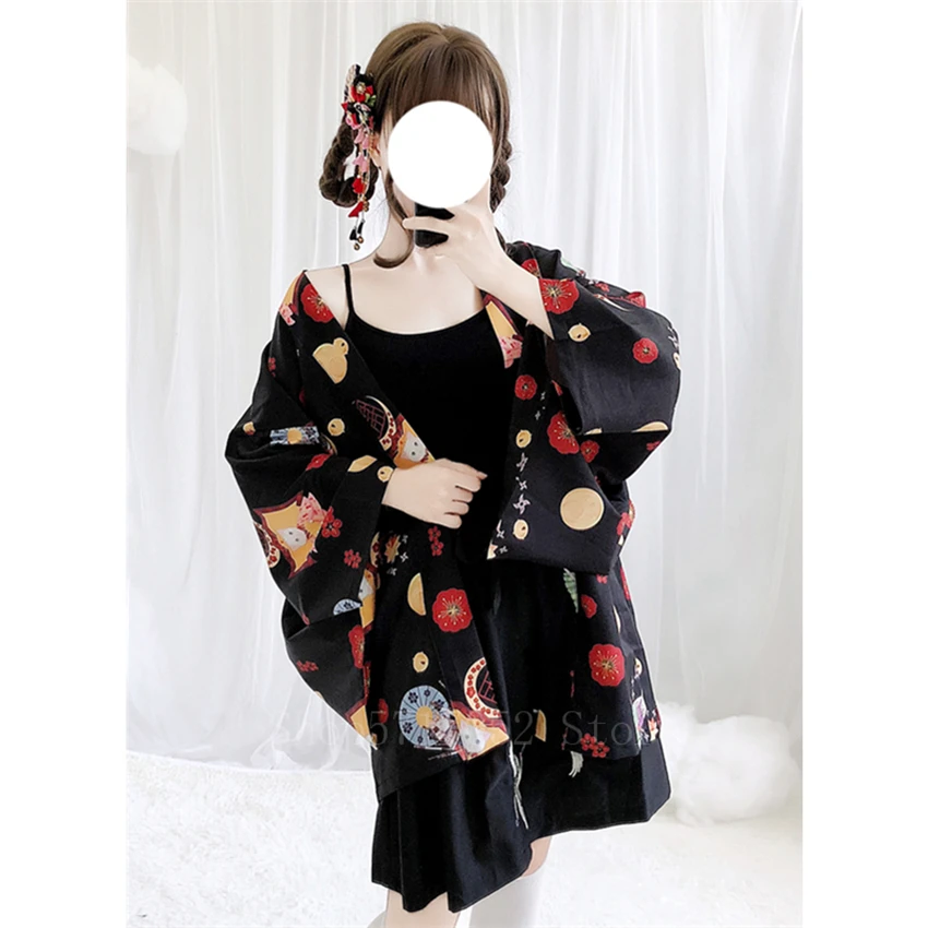 Кимоно женское в японском стиле хаори кардиган юката Харадзюку азиатская одежда