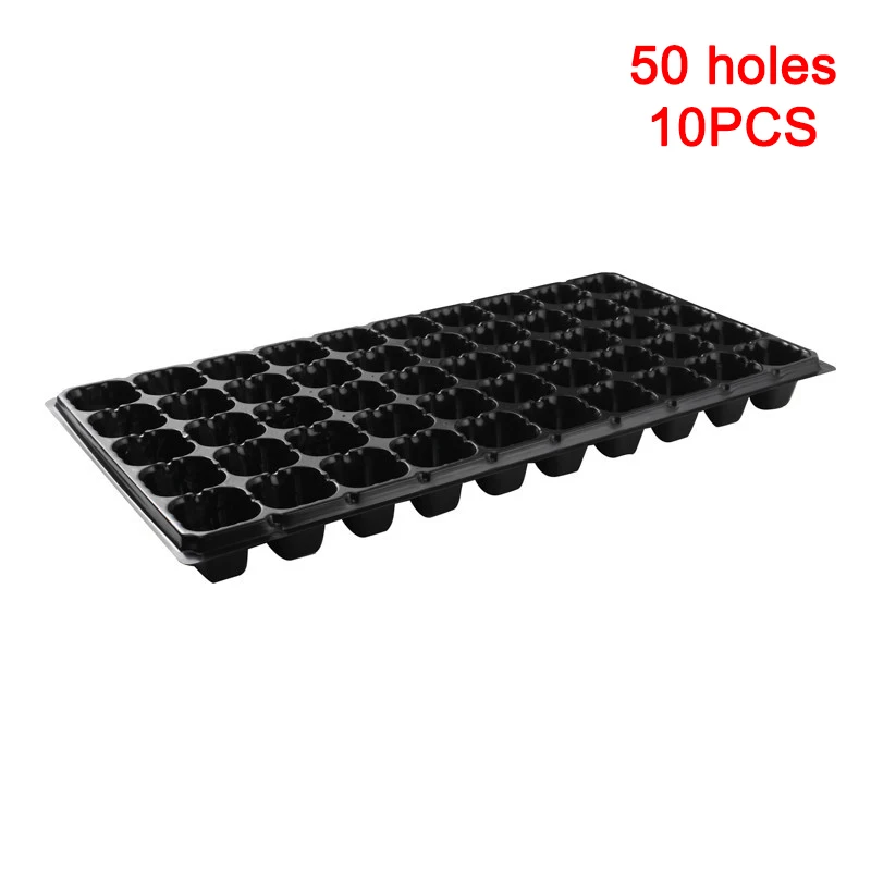 

10Pcs Seeding Tray Plastic Nursery Tray Succulent Plants Pot Seed Grow Box Tray QJS Shop