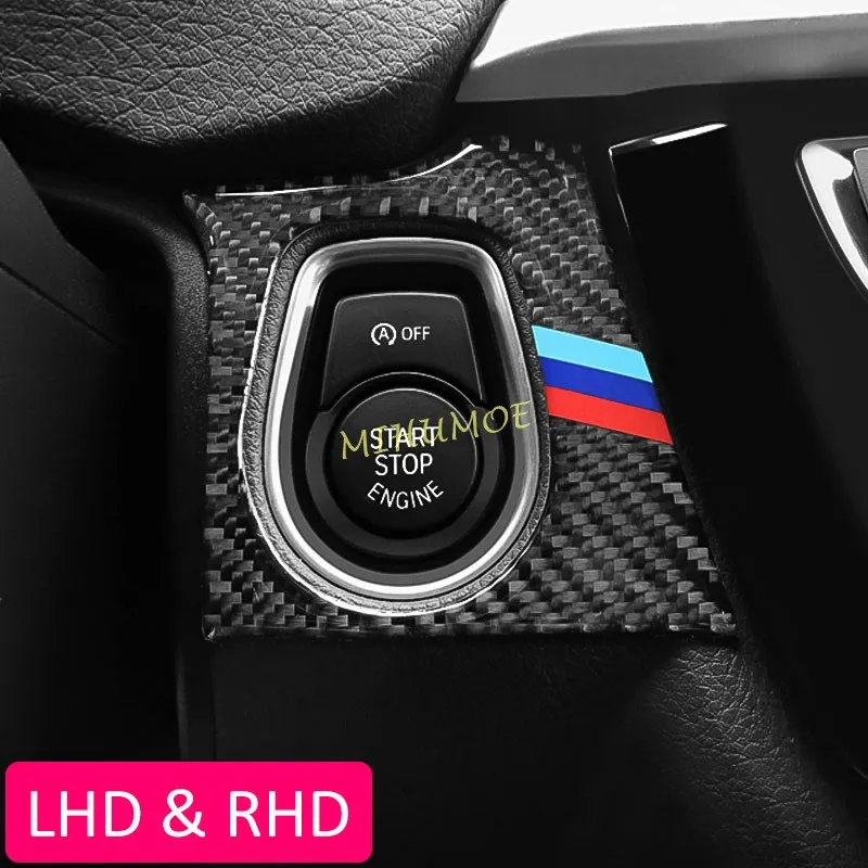 Крышка переключателя старта и останова двигателя из углеродного волокна для BMW 3 4