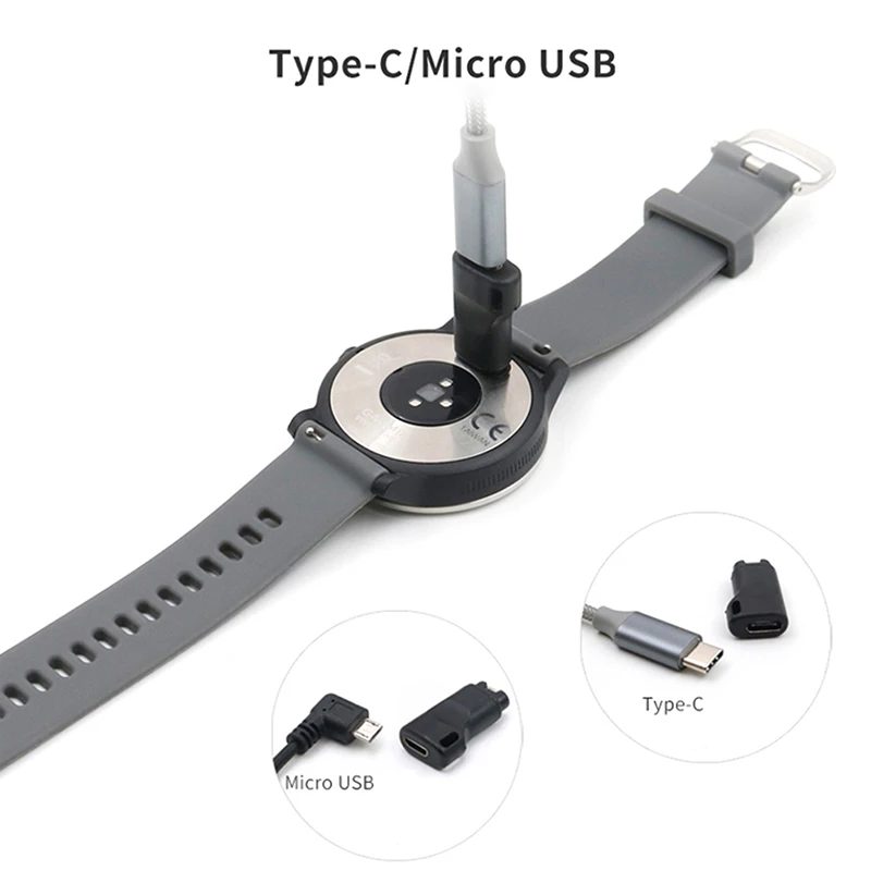 

Charging Adapter For Garmin Fenix 5/5S/5X/6 Forerunner 45/45S/245/245M/935 Smart Watch Micro Usb/TypeC Charge Converter