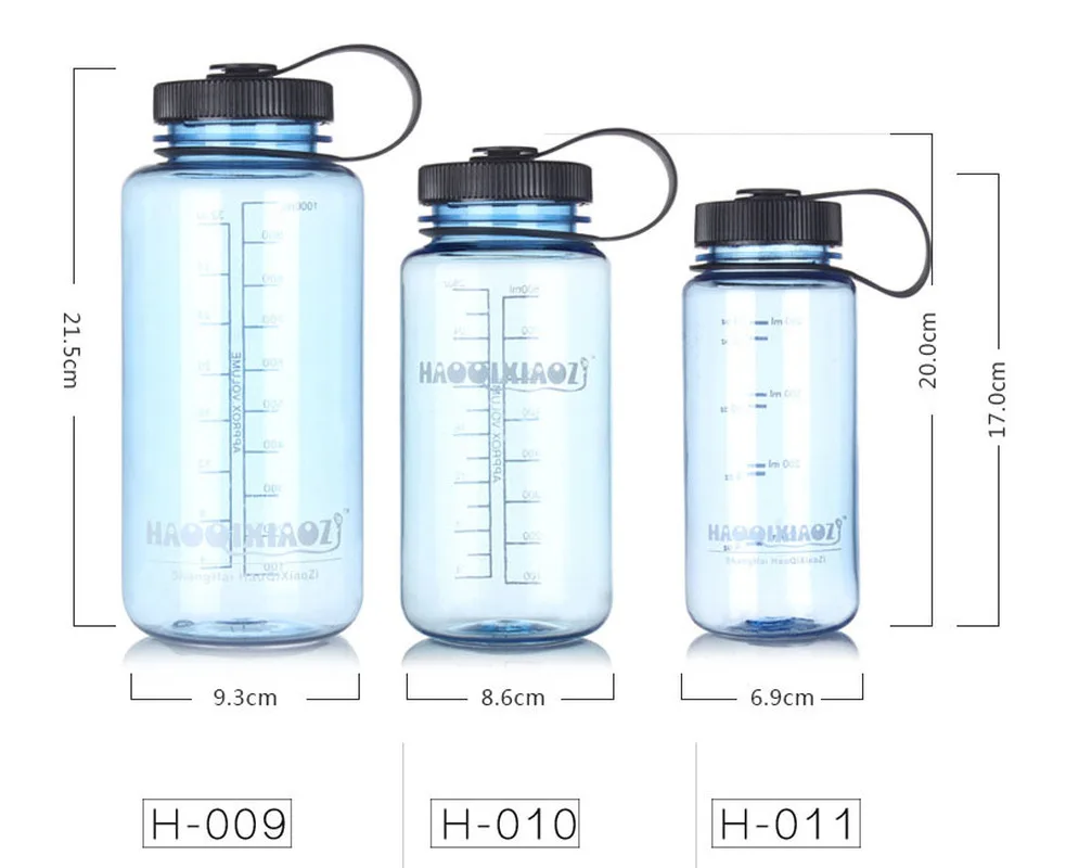 Пластиковая бутылочка с широким горлом для воды большая емкость BPA свободная