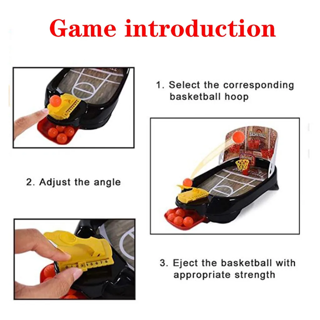 

Desktop Basketball Game Childrens Desktop Finger Shooting Toy Bouncing Ball Basketball Arcade Basketball Hoop Mini Ball Game Toy
