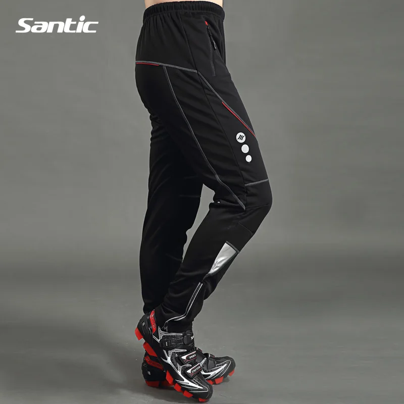 Брюки Santic мужские для велоспорта быстросохнущие длинные штаны Pro с подкладкой