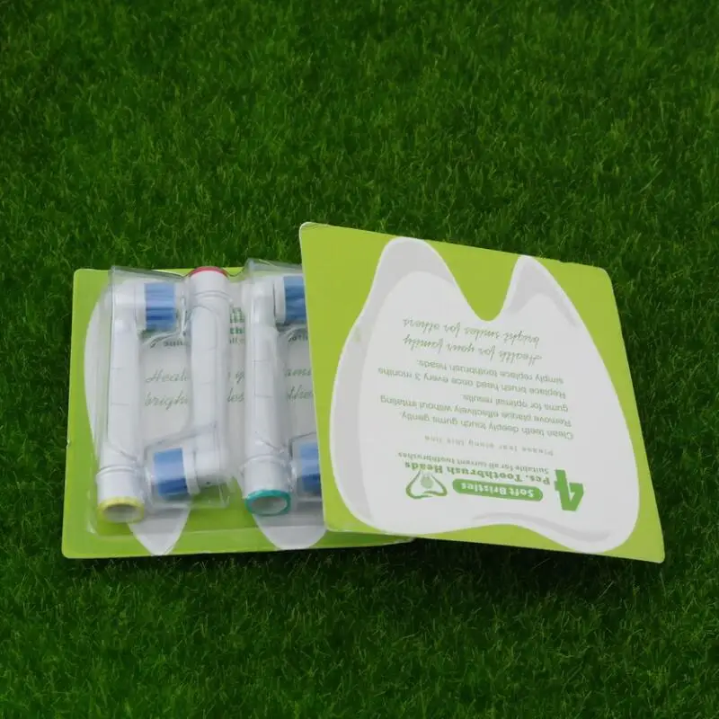 

Vbatty 1021 4PC/pack Brush Head Cross Action Replaceable Toothbrush Heads With Protect Cover D12 D4 D29 D19 D34