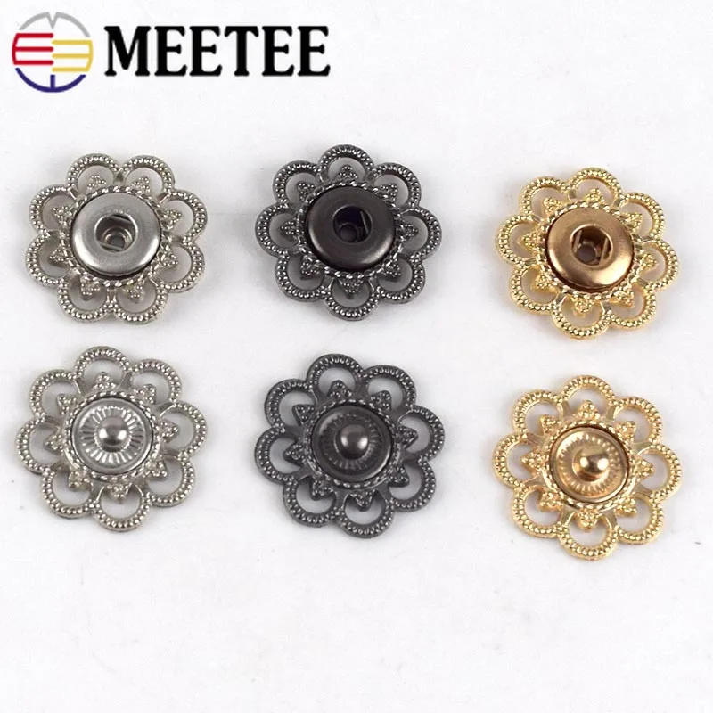Meetee 10 комплектов пустотелые металлические кнопки 22/25 мм крепеж пресс-шпилька