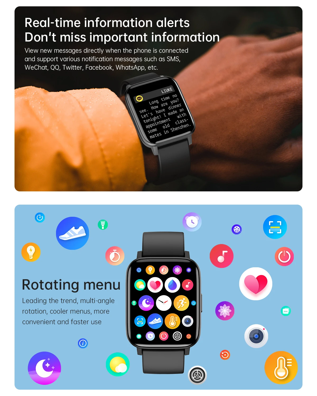 2021 smart watch men women full touch fitness tracker waterproof smartwatch band for samsung apple android xiaomi huawei free global shipping
