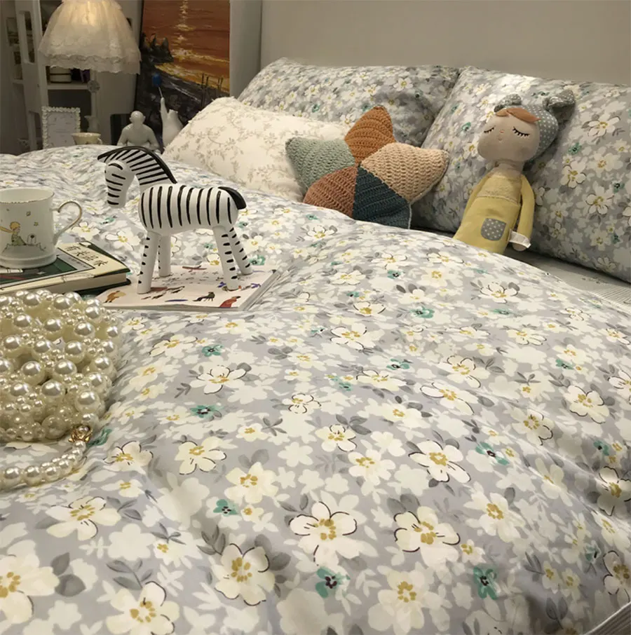 Романтический Комплект постельного белья с французским цветочным рисунком для