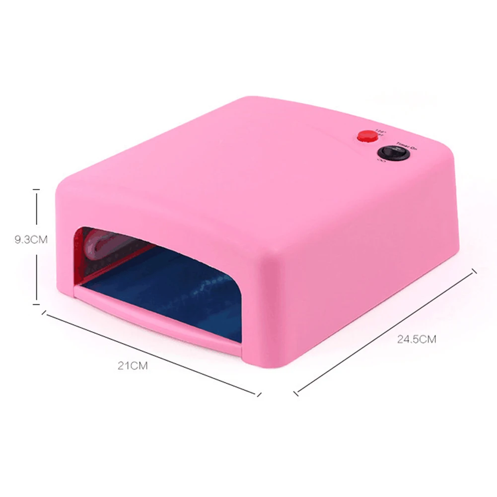 

US/EU plug 36W Portable Nail Dryer Timing UV Lamp 110V-220V Curing All Gel Polish Nail Art Dryer Tools with Adapter