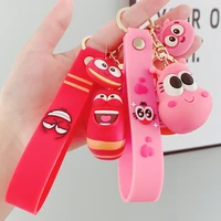 animation insect keychain lovely doll backpack decoration bag pendant car keys accessories keyring wrist strap hot sale gift new