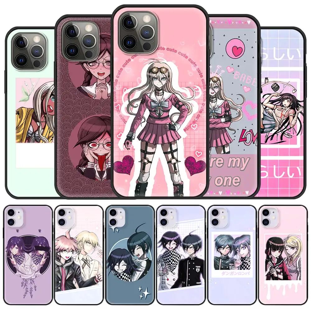 Лучшие игры телефонный чехол Danganronpa для iPhone 11 Pro XS XR X 12 Max 7 8 Plus SE 2020 черный