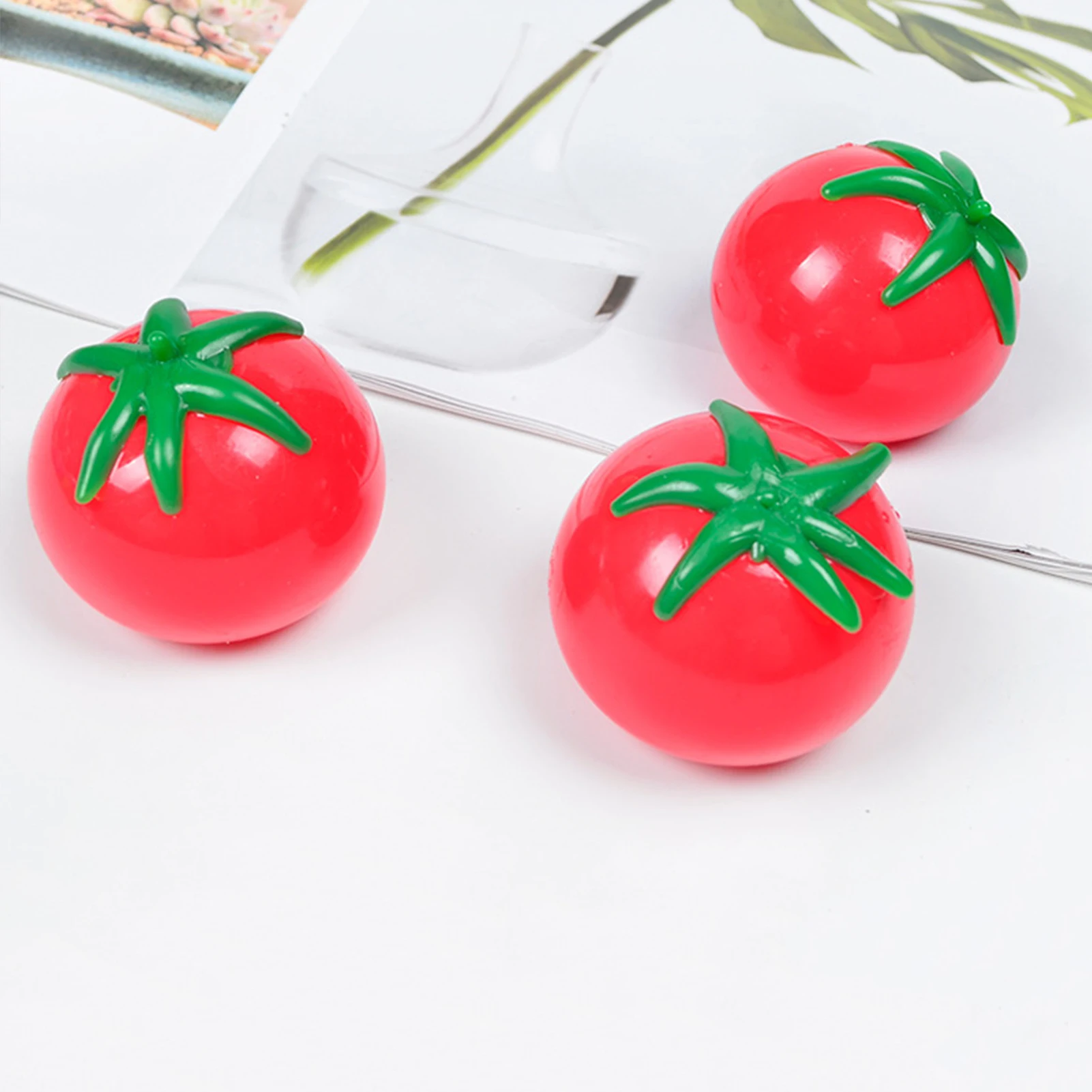 Sticky Tomato Squeeze Toy Fun Stress Reliever Toy For Kids Unbreakable Tomato Vent Water Ball Squeeze Toy enlarge