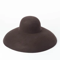 vintage black wool winter 16cm wide brim hepburn style hats for women sun hats caps men casual beach holiday hat chapeu fedora