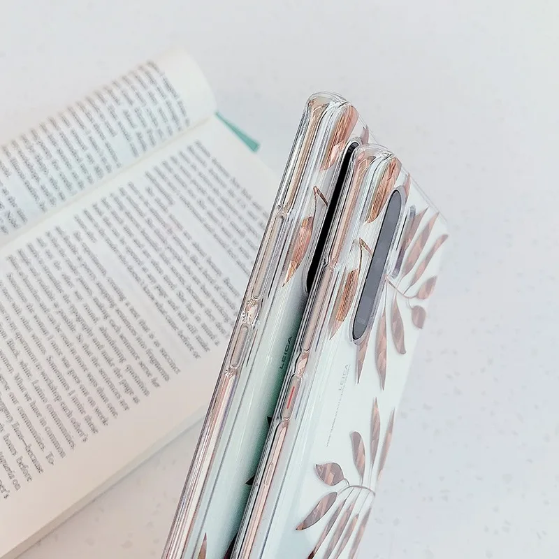 

Luxury Glitter Leaf Pineapple Phone Case for Huawei P30 P20 Lite Mate 30 20 Pro Coque Soft IMD Plating Tranparent Back Cover