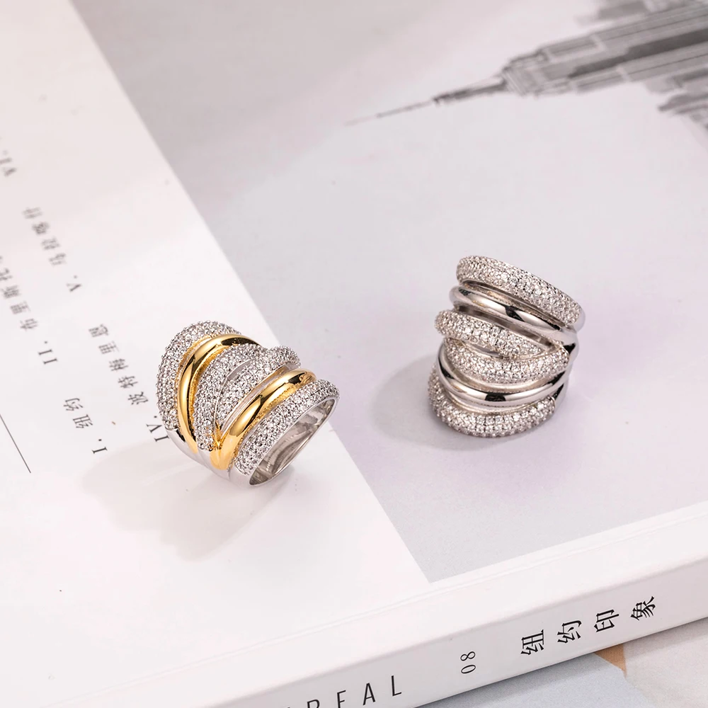 Большое Серебряное коктейльное кольцо на палец для женщин роскошное