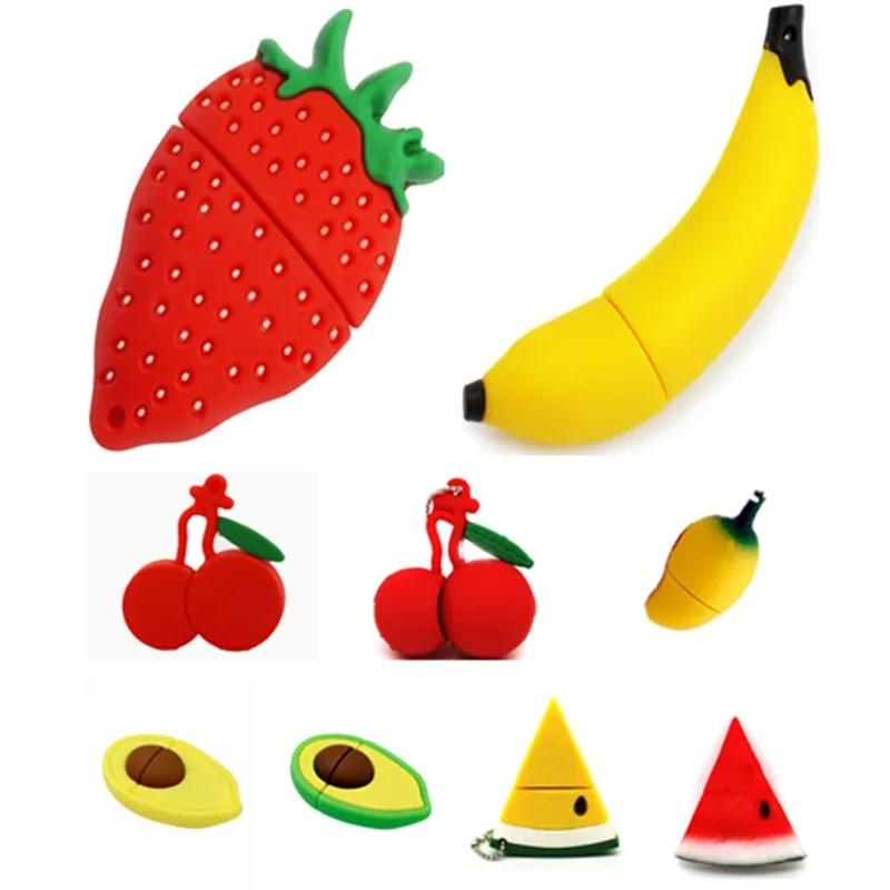 Usb флеш накопитель Авокадо Фрукты мультяшный Memoria Usb2.0 карта памяти 4G 8G 16G 32GB 64G 128G